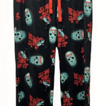 Friday the 13th Pajama Pants Soft Horror Jason Vorhees Slasher Unisex Sz Small Black Photo 0