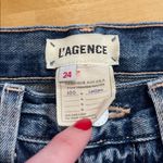 L'Agence L’AGENCE Adele High Rise Distressed Straight Leg Jeans Photo 2