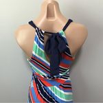Lilly Pulitzer  Amanda Maxi Dress Nautical Overboard Stripe Blue Green Orange Photo 6