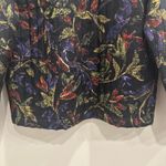Vtg 80s Alicia Black Quilted Floral Jacket Leaf Print Cottage Fall Prairie Large Photo 6