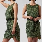 Athleta Dress S Rincon Voyage Print Eucalyptus Olive Athleisure Photo 1