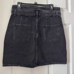 Anthropologie Black Denim Button-Front Skirt Photo 1