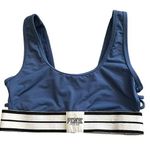 PINK - Victoria's Secret PINK Blue Unlined Sports Bra XS Wireless Cut Out Activewear Victoria's Secret Photo 0