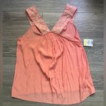 Ramy Brook NEW  Peach Sleeveless Flowy Spring Summer Embroidered Strap Top Size S Photo 1