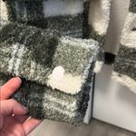 Abercrombie & Fitch Green and White Plaid Teddy Jacket Photo 4
