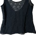 Black Sheer Mesh Lace Tank Top WhimsiGoth Dark Fairy Grunge Small Photo 2