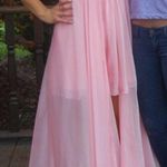 pink high low prom dress with jewels Size 6 Photo 1