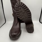 Zodiac  Georgia Knee High Boot 8.5M Brown Riding Heel Tall Lug Buckle Moto Photo 6