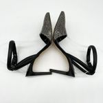 Lord‎ & Taylor 424 Fifth Womens 7.5 Baylee Heel Strappy Ankle Snake Print Black Photo 3