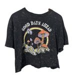 No Boundaries  "Good Days Ahead" Girl Juniors 2X Boxy Crop Gray Graphic T-Shirt Photo 2