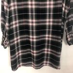 Peace & Pearls High-Low Button Front Plaid Shirt Tunic Photo 8