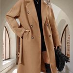 SheIn Tan Wool Pea Coat Photo 1