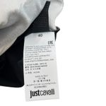 Roberto Cavalli Just Cavalli Zebra Print V-Neck Dress Short Sleeve Black Cream Size 40 US 4 Photo 12