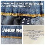 Lands' End Lands’ End Semi High Rise Skinny Ankle Jeans Women’s Medium Blue Wash Size 12 Photo 4