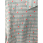 Vineyard Vines  1/2 Button Up Popover Dot Cotton‎ Shirt Womens 14 Light Blue Photo 2