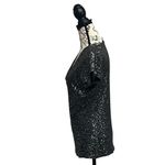 EXPRESS Vtg Y2k All Over Sequin Vneck Womens Blouse 90s 80s NYE Party M Glam Photo 2