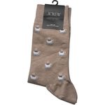 J.Crew Crew Style Tan Coffee Cup Patterned Socks Sz OS New With Tag Photo 7