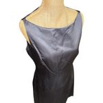 Sleek Black Boat Neck Sleeveless Sheath Dress Knee Length Elegant Formal Size 6 Photo 3