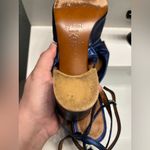 BY FAR Women's Metallic Blue Heels Size 8 Photo 6