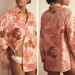 Farm Rio Lobster Print Oversized Button-Front Shirt/Tunic, Size S Photo 1