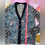 Tory Burch Navy Blue Butterfly Cardigan Merino Wool Women's Sweater Size Small Photo 6