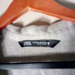 ZARA  XS Long Sleeved Layered Mini Dress in Concrete Gray Photo 10