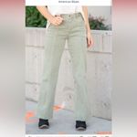 Judy Blue  Greenwich High Rise Front Seam Straight‎ Jean Pant Sage Green Plus 22W Photo 5