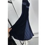 City Triangles City Triangle navy blue velvet 90s prom dress size 15 side slit always in style Photo 4