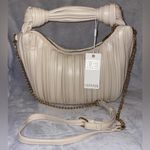 Urban Expression Urban Expressions NWT Knotted Pleated Oatmilk Cream Satchel Crossbody Photo 2
