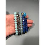 Ermish Stack of five bracelets in Blue/Gray Tones Blue Photo 2