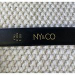 NY & Co. Women's Black Leather Silver Buckle Belt Size S SKU 2551 Photo 3