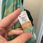 621 Daze Dayz Lime Juice Swirl Print Mini Skirt Green Blue Size Medium Photo 5