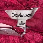 Davi & Dani  Pink Macrame Lace Crepe Blouse NWT S‎ Photo 4
