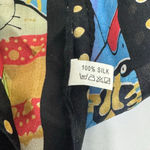 Laurel Burch 'Whiskered Cats' Silk Scarf Blue Photo 7