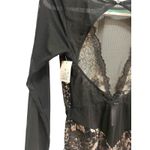 Auden Bodysuit Lingerie Women's M Black/Pink Floral Lace Feminine Sexy Romantic Black Size M Photo 10