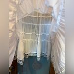 Free People  White Gauze Metallic Embellished Sleeveless Shift Mini Dress -XS Photo 4