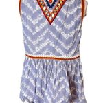 Indigo Moon Top Bohemian Embroidered Beaded and Coin Details Size medium Anthro Blue Photo 2