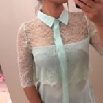 ZARA mint button up shirt. Fits s Photo 6