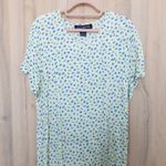 VTG JG Hook Women Maxi Dress Size XL Cream Blue Floral Cottage Boho Romantic 90s White Photo 1