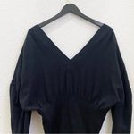 Good American Waisted Cardigan Sweater V-Neck in Black Size 3/4 Photo 5