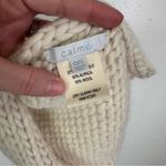 Calme Alpaca Wool Chunky Knit Scarf Ivory‎ Photo 3