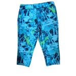 Champion tie dyed turquoise green and black cropped yoga pants Photo 2