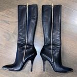 Saks 5th Avenue New Sak’s Fifth Avenue Leather Boots Black Gold 6.5 Photo 3
