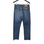 Point Sur Denim Distressed Straight Leg Jeans Medium Wash Raw Hem Women's 29 Blue Photo 8