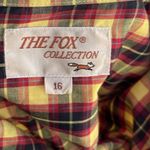 Vintage The Fox Collection Women’s Long Sleeve Button Down Shirt Plaid Size 16 Yellow Photo 6