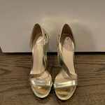 Brian Atwood  Gold strapped heels Photo 1