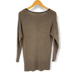 Max Studio  | Medium | 100% Merino Wool Leather Trim Front Pocket Knit Sweater Photo 3