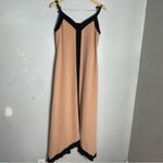 PRETTYGARDEN Elegant Flowy Tan and Black Maxi Dress Photo 1