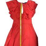 ZARA NWT Womens Red Ruffle Mini Dress Blogger Favorite Small 1971/154/649 Photo 13