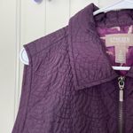 Chico's Chico’s‎ women’s deep purple quilted full zip fashion winter vest medium Photo 1